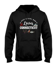 Just A Girl Symbols Connecticut Hooded Sweatshirt tile