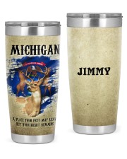 Personalize Tumbler Michigan Your Heart Remains 20oz Tumbler front