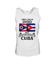 LIVE IN OHIO BEGAN IN CUBA Unisex Tank thumbnail