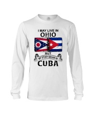 LIVE IN OHIO BEGAN IN CUBA Long Sleeve Tee thumbnail
