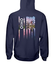 Ohio View In Us Flag Hooded Sweatshirt back