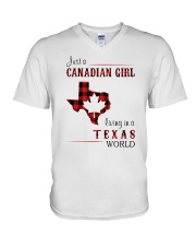 CANADIAN GIRL LIVING IN TEXAS WORLD V-Neck T-Shirt thumbnail