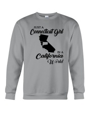 JUST A CONNECTICUT GIRL IN A CALIFORNIA WORLD Crewneck Sweatshirt thumbnail
