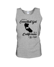 JUST A CONNECTICUT GIRL IN A CALIFORNIA WORLD Unisex Tank thumbnail