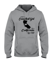 JUST A CONNECTICUT GIRL IN A CALIFORNIA WORLD Hooded Sweatshirt thumbnail