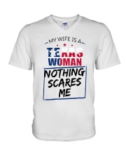 My Wife Is A Texas Woman V-Neck T-Shirt tile