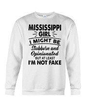 Mississippi Girl At Least I'm Not Fake Crewneck Sweatshirt tile