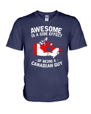 AWESOME IS A SIDE EFFECT OF CANADIAN GUY V-Neck T-Shirt thumbnail