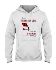 NEBRASKA GIRL LIVING IN MISSOURI WORLD Hooded Sweatshirt thumbnail