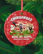 Chihuahuas Make Me Happy Christmas Circle ornament - single (porcelain) custom-circle-ornament-single-porcelain-lifestyle-10