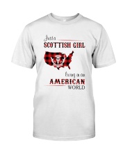 SCOTTISH GIRL LIVING IN AMERICAN WORLD Classic T-Shirt front