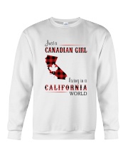 CANADIAN GIRL LIVING IN CALIFORNIA WORLD Crewneck Sweatshirt tile