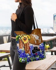 Texas Flag Symbols Leather All-over Tote aos-all-over-tote-lifestyle-front-04