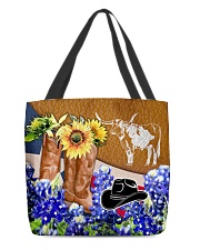 Texas Flag Symbols Leather All-over Tote back