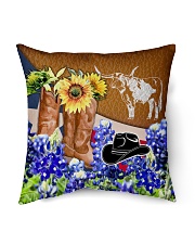 Texas Flag Symbols Leather Indoor Pillow tile