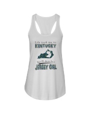 JERSEY GIRL LIFE TOOK TO KENTUCKY Ladies Flowy Tank tile