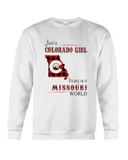 COLORADO GIRL LIVING IN MISSOURI WORLD Crewneck Sweatshirt tile
