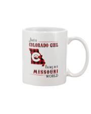 COLORADO GIRL LIVING IN MISSOURI WORLD Mug tile