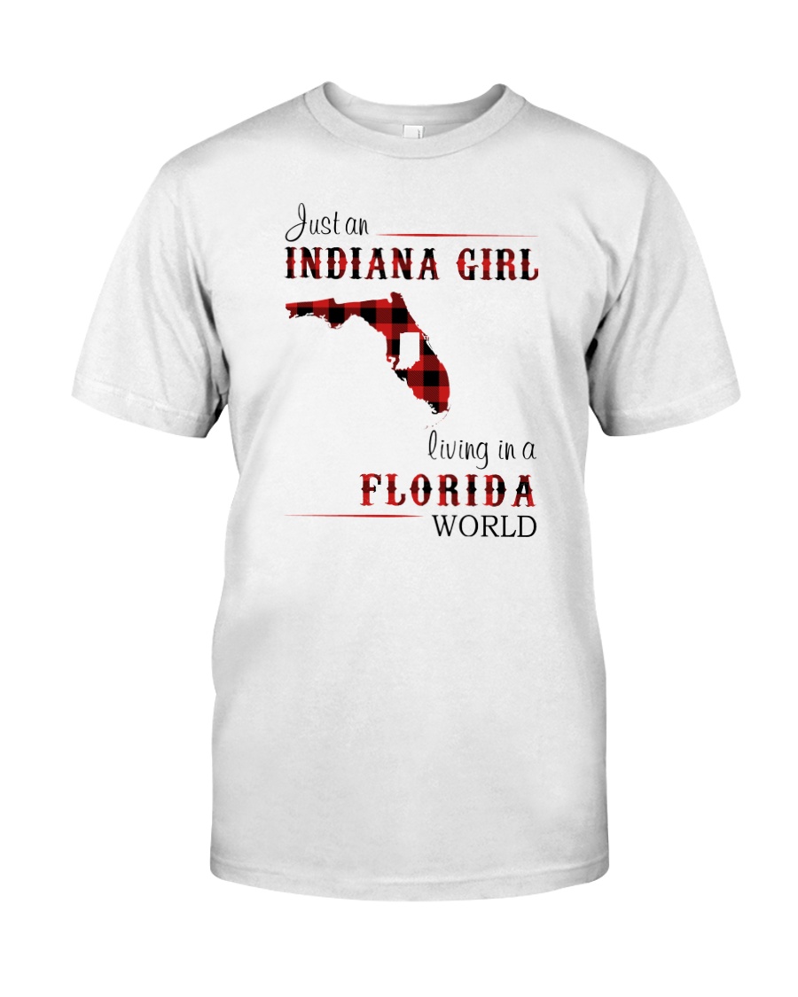 INDIANAN GIRL LIVING IN FLORIDA WORLD Classic T-Shirt