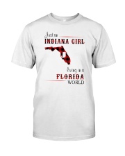 INDIANAN GIRL LIVING IN FLORIDA WORLD Classic T-Shirt front