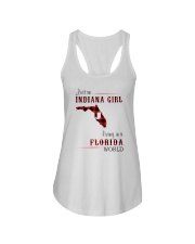 INDIANAN GIRL LIVING IN FLORIDA WORLD Ladies Flowy Tank tile
