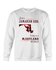 JAMAICAN GIRL LIVING IN MARYLAND WORLD Crewneck Sweatshirt thumbnail
