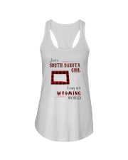 SOUTH DAKOTA GIRL LIVING IN WYOMING Ladies Flowy Tank thumbnail
