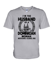 I'M THE HUSBAND OF A DOMINICAN WOMAN V-Neck T-Shirt thumbnail