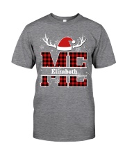 Maine Plaid Pattern Christmas Classic T-Shirt front
