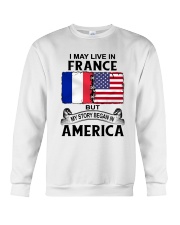 LIVE IN FRANCE BEGAN IN AMERICA ROOT WOMEN Crewneck Sweatshirt thumbnail