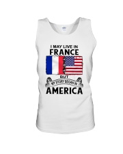 LIVE IN FRANCE BEGAN IN AMERICA ROOT WOMEN Unisex Tank thumbnail