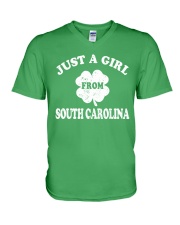 Just A Girl From South Carolina V-Neck T-Shirt tile