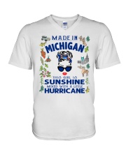 Made In Michigan Sunshine Mix With Hurricane V-Neck T-Shirt tile