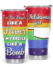 Oklahoma Girl I'm Not Fragile Glitter Tumbler tile