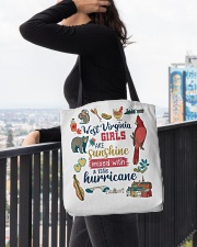 WEST VIRGINIA GIRLS SUNSHINE MIXED HURRICANE All-over Tote aos-all-over-tote-lifestyle-front-05