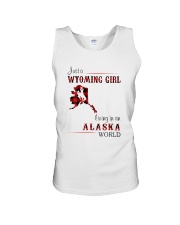 WYOMING GIRL LIVING IN ALASKA WORLD Unisex Tank thumbnail
