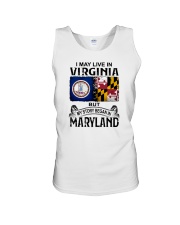 LIVE IN VIRGINIA BUT MY STORY BEGAN IN MARYLAND Unisex Tank tile
