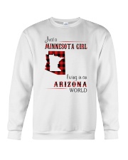 MINNESOTA GIRL LIVING IN ARIZONA WORLD Crewneck Sweatshirt tile
