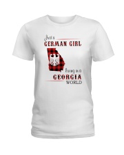 GERMAN GIRL LIVING IN GEORGIA WORLD Ladies T-Shirt thumbnail