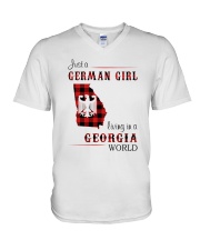 GERMAN GIRL LIVING IN GEORGIA WORLD V-Neck T-Shirt thumbnail