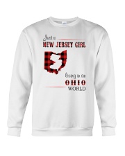 JERSEY GIRL LIVING IN OHIO WORLD Crewneck Sweatshirt thumbnail