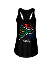 South Africa Halloween Skeleton Flag Ladies Flowy Tank tile