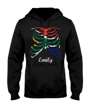 South Africa Halloween Skeleton Flag Hooded Sweatshirt front