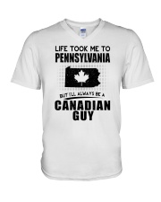 CANADIAN GUY LIFE TOOK TO PENNSYLVANIA V-Neck T-Shirt thumbnail