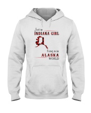 INDIANA GIRL LIVING IN ALASKA WORLD Hooded Sweatshirt tile