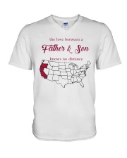 CALIFORNIA OREGON THE LOVE FATHER AND SON V-Neck T-Shirt thumbnail