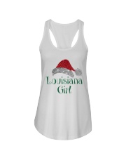 Louisiana Girl Giltter Christmas Ladies Flowy Tank tile