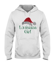 Louisiana Girl Giltter Christmas Hooded Sweatshirt front