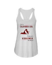 CALIFORNIA GIRL LIVING IN VIRGINIA WORLD Ladies Flowy Tank thumbnail