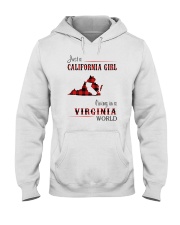 CALIFORNIA GIRL LIVING IN VIRGINIA WORLD Hooded Sweatshirt thumbnail
